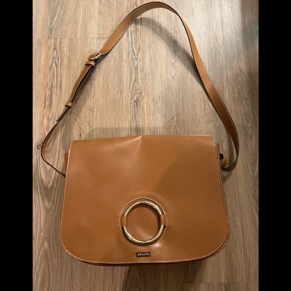 Brand New Frame Leather Cross Body Bag